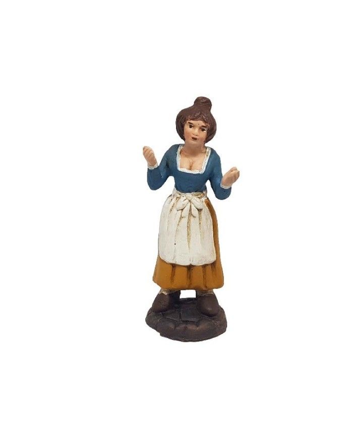 Statuina Donna Mani Vuote 10 Cm Di Terracotta Per Presepe