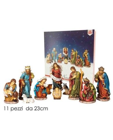 Statuine Pastori Natività 23 cm 11 Pz soggetti di plastica