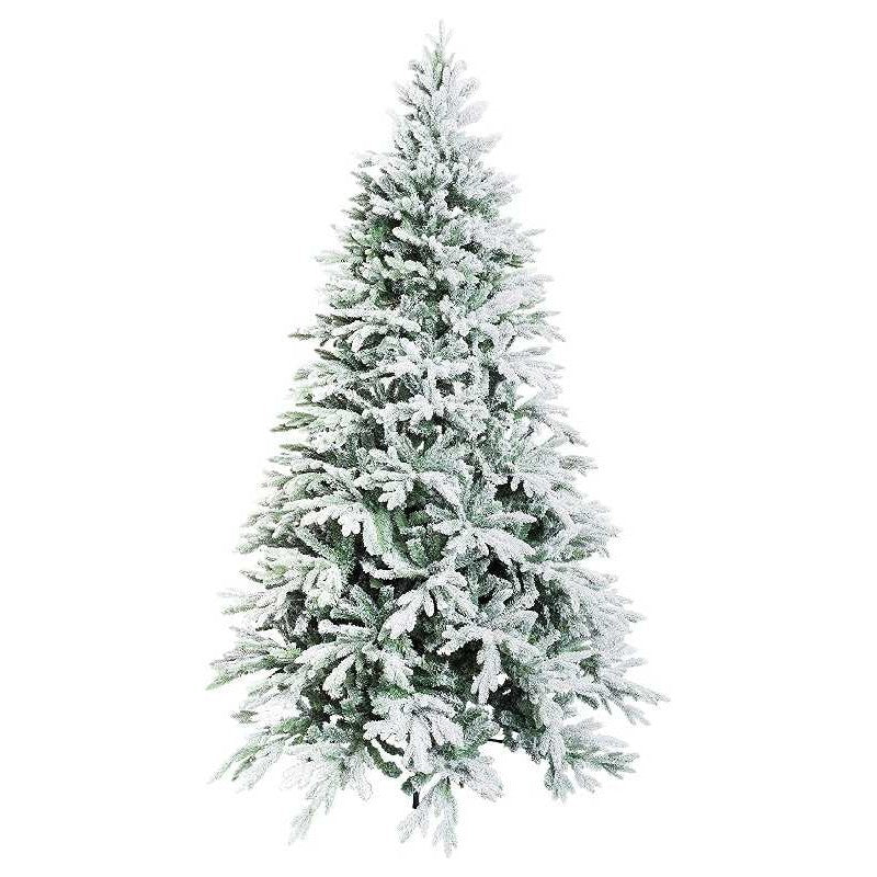 alberi di natale innevati