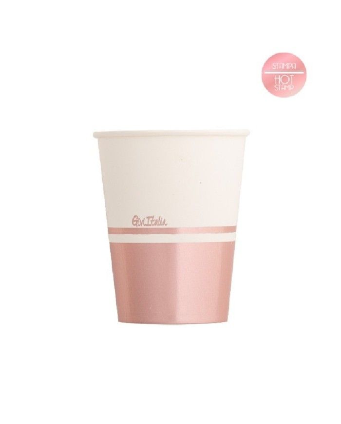 BICCHIERINI CAFFE' CARTA ROSA 25PZ