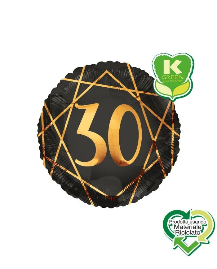 TOVAGLIOLI 40 ANNI NERO PALLONCINI ORO ARGENTO 20PZ