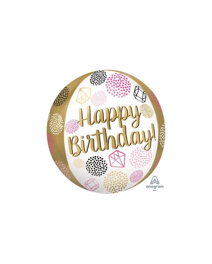 Palloncino 16 Mylar Stella Multicolor Happy Birthday