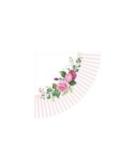 Tovaglioli di carta 33cm tondi smerlo Floral Pink Rosa 16pz