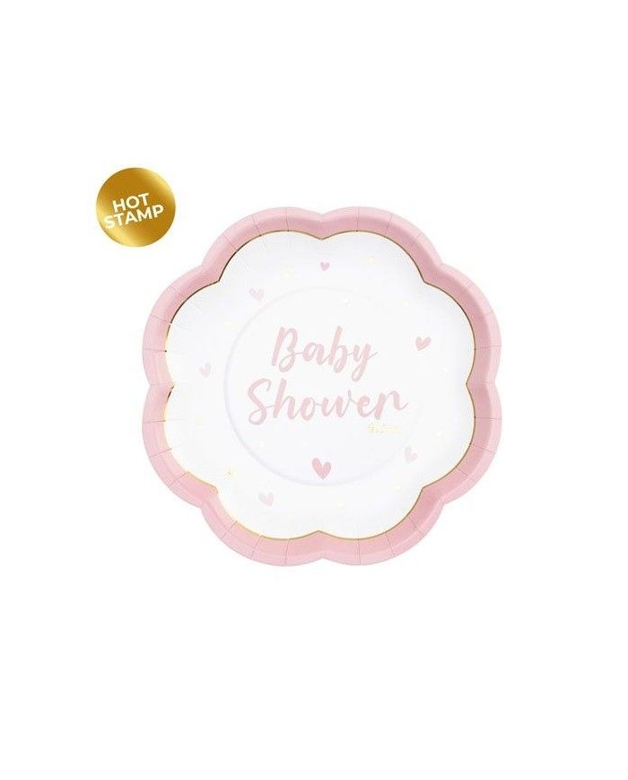 Piatti di carta 20cm Sweet Baby Shower Girl 8pz