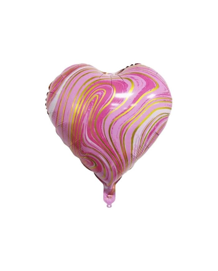 Palloncino Cuore Marmorizzato Rosa Chiaro