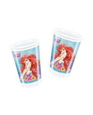 Bicchieri di plastica 200ml Ariel La sirenetta 8pz