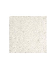 Tovaglioli di carta bianco perla damascato 33x33 cm 15 Pz