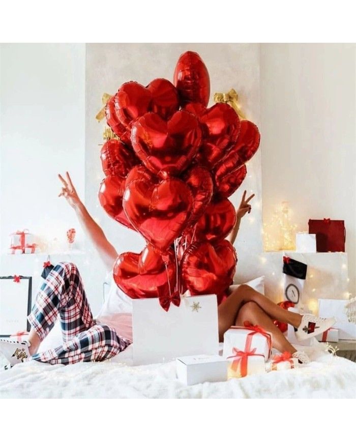 PALLONCINO MYLAR CUORE ROSSO 45 CM