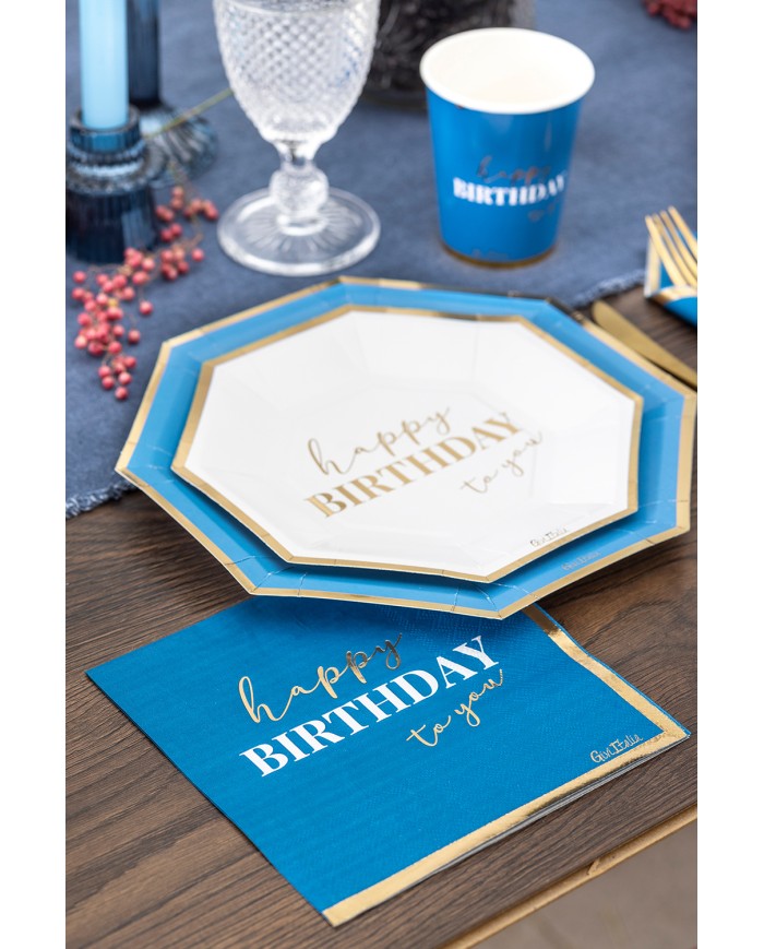 16 piatti di carta blu reale per feste, 17,8 cm, blu reale, decorazioni per  feste