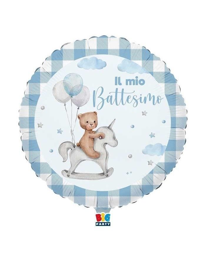 Dolce Fiesta PALLONCINO MYLAR IL MIO BATTESIMO ORSETTO CELESTE