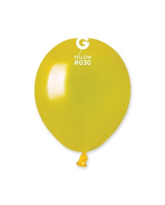 100pz Palloncini professionali 5 pollici 13 cm Metal Giallo AM50/030