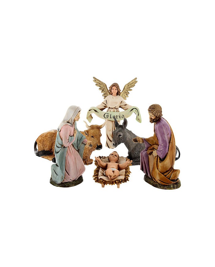 SET 12PEZZI PASTORI STATUINE PRESEPE ASSORTITI PRESEPIO DI NATALE 12CM