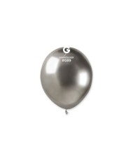 100pz Palloncini professionali 5 pollici 13 cm Argento Chrome AB50/089