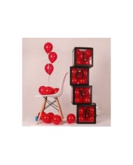 Scatola Love Nera per palloncini 30x30 cm