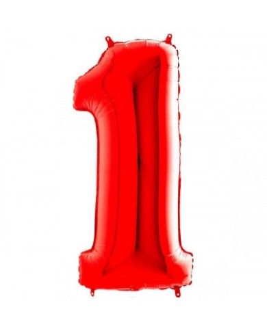 PALLONCINO MYLAR ROSSO NUMERO 6 40CM