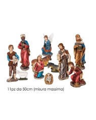 Pastori statuine Set Natività 42cm di resina 10Pz per presepe