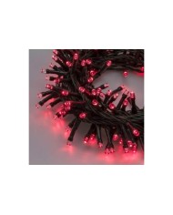 Catena luci 300 led Rossi 12,5 mt con timer per albero di natale