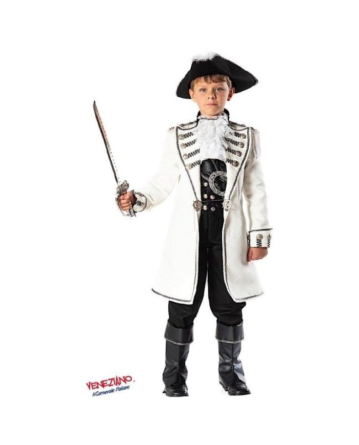 Costume vestito di carnevale Pirata prestige bambino da 7 a 10 anni