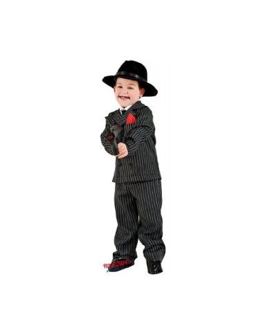 Costume vestito di carnevale Gangster bambino da 7 a 10 anni