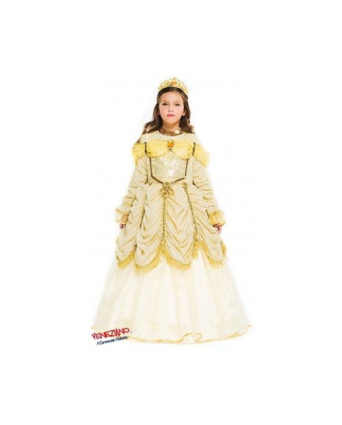 Costume vestito di carnevale Principessa Bella bambina da 3 a 6 anni