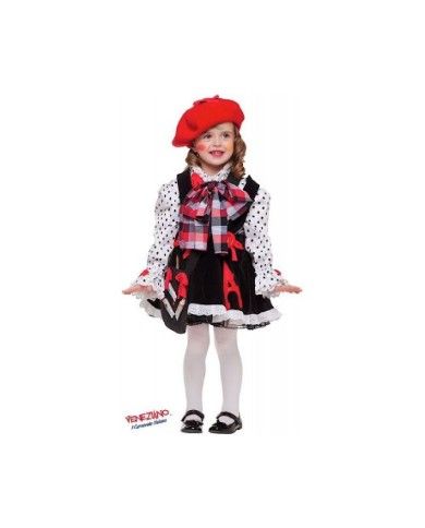 Costume vestito di carnevale Spagnola prestige bambina da 1 a 3 anni