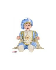 Costume vestito di carnevale Pincipino azzurro bambino da 3 a 12 mesi