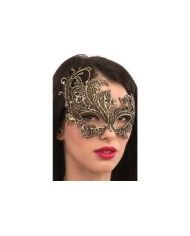 MASCHERA NERA IN TESSUTO MACRAME