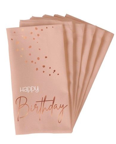 Piatti di carta 24cm Happy Birthday Pink 8pz