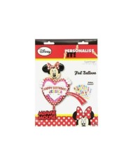 Palloncino mylar testa Minnie fuxia minishape - 23cm