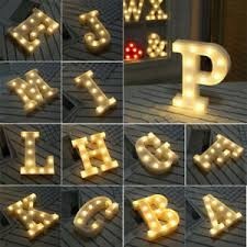 lettere e numeri led