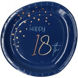 happy 18th birthday elegant blue