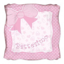 battesimo baby rosa