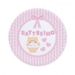 battesimo teddy rosa