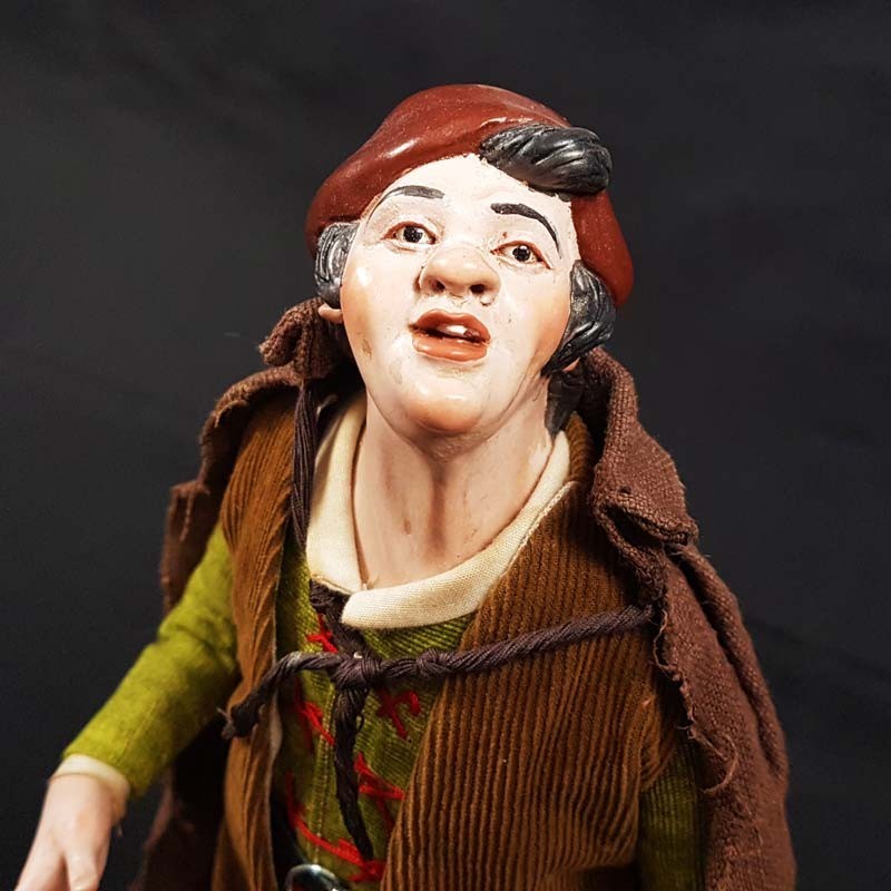 Pastore statuina Uomo con occhi di vetro 35 cm