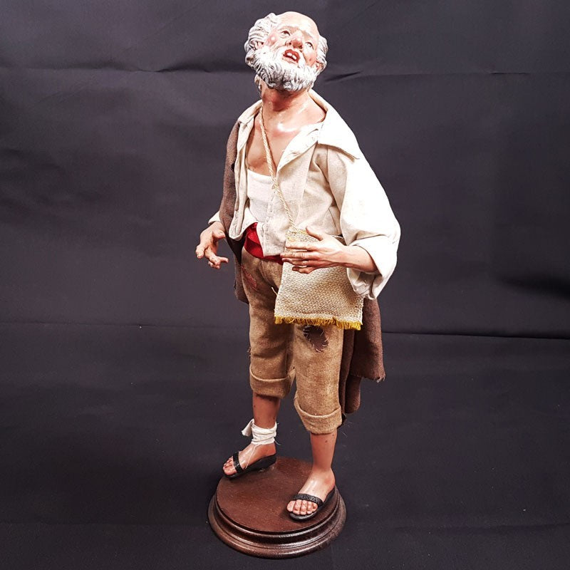 Pastore stauine Mendicante 40 cm con occhi di vetro