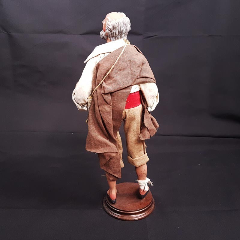 Pastore stauine Mendicante 40 cm con occhi di vetro