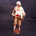 Pastore stauine Mendicante 40 cm con occhi di vetro