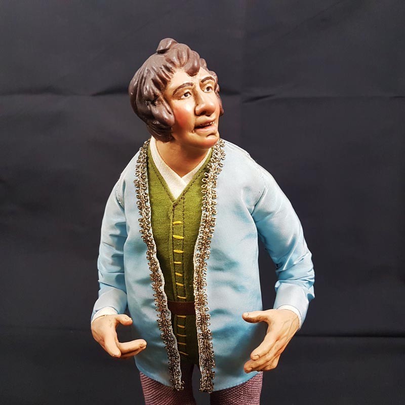 Pastore statuina Uomo Nobile 38 cm con occhi di vetro