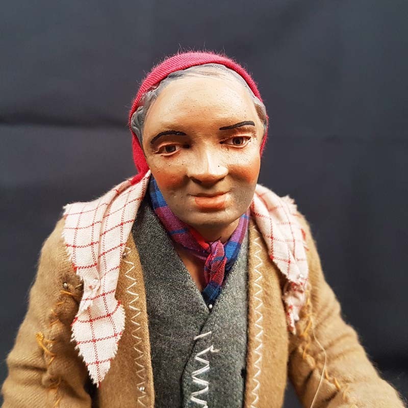 Pastore statuina Viandante 35 cm con occhi di vetro