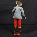 Pastore statuetta Uomo vestito 35 cm con cappello testa mani piedi di terracotta