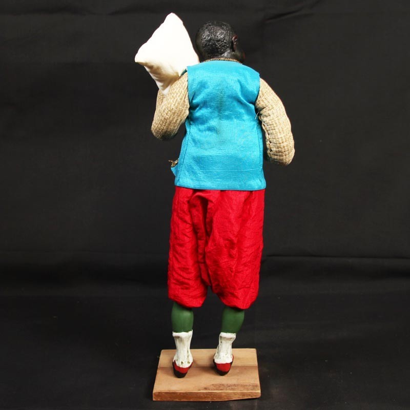Pastore statuina Uomo vestito 35 cm con testa mani e piedi di terracotta