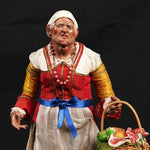 Pastore statuina Donna vestita con cesto 35 cm con di terracotta