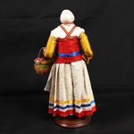 Pastore statuina Donna vestita con cesto 35 cm con di terracotta