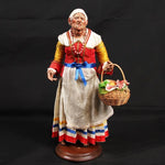 Pastore statuina Donna vestita con cesto 35 cm con di terracotta