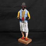 Pastore statuina Uomo vestito 35 cm con testa mani e piedi di terracotta