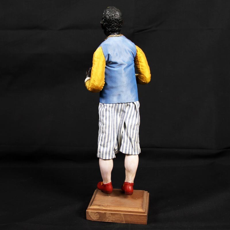 Pastore statuina Uomo vestito 35 cm con testa mani e piedi di terracotta