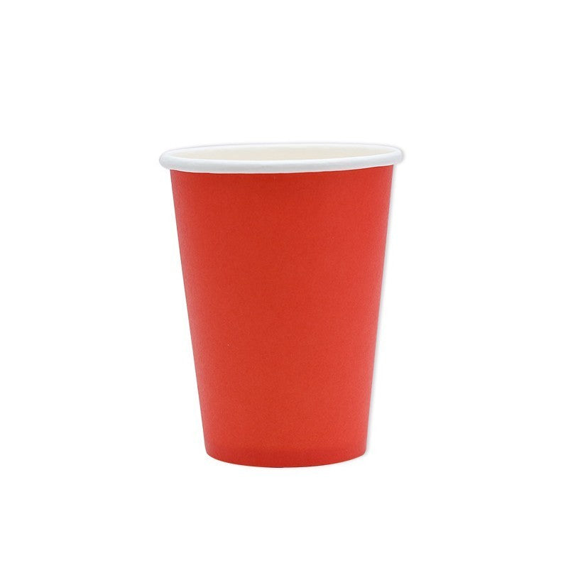 Bicchieri di carta biodegradabili 266ml Rossi 12pz