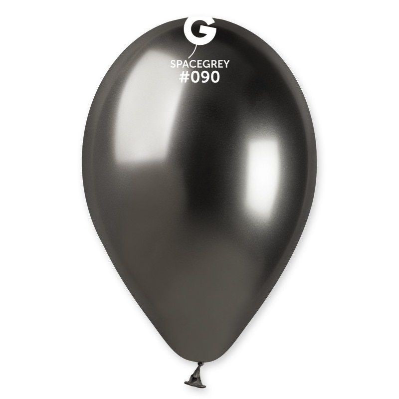 100pz Palloncini professionali 12 pollici 30 cm Nero Chrome GB120/090