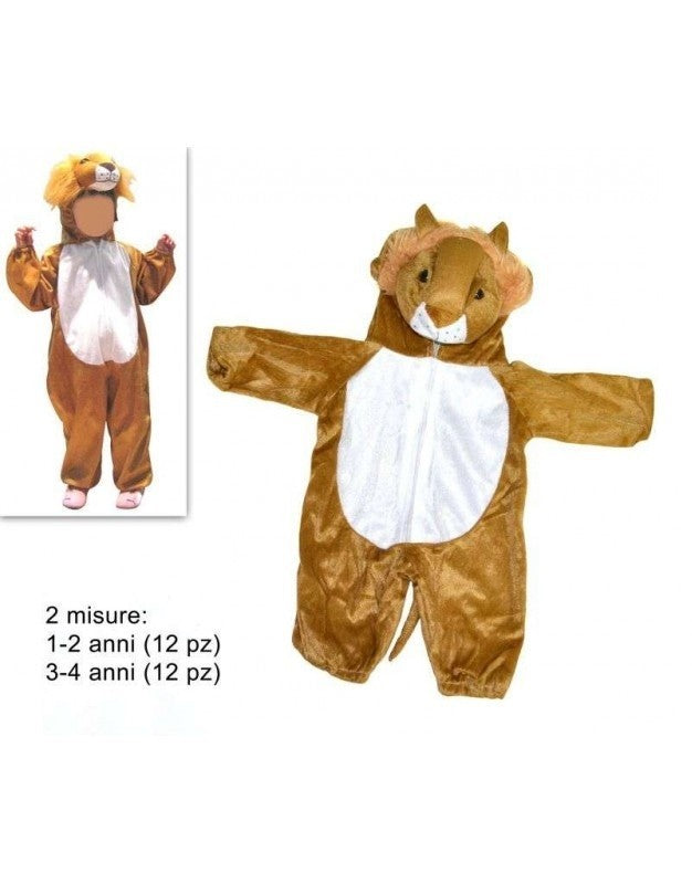 Costume vestito di carnevale Leone da 1 a 4 anni