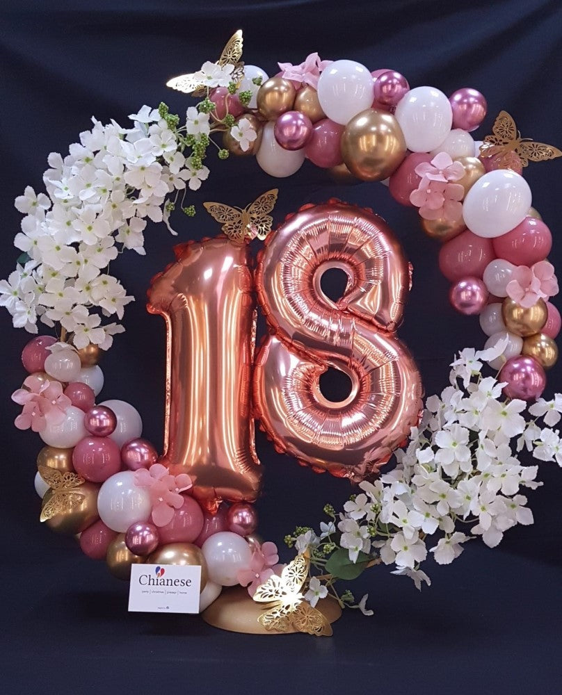 Struttura cerchio in ferro Oro per realizzazioni con palloncini diametro 60cm